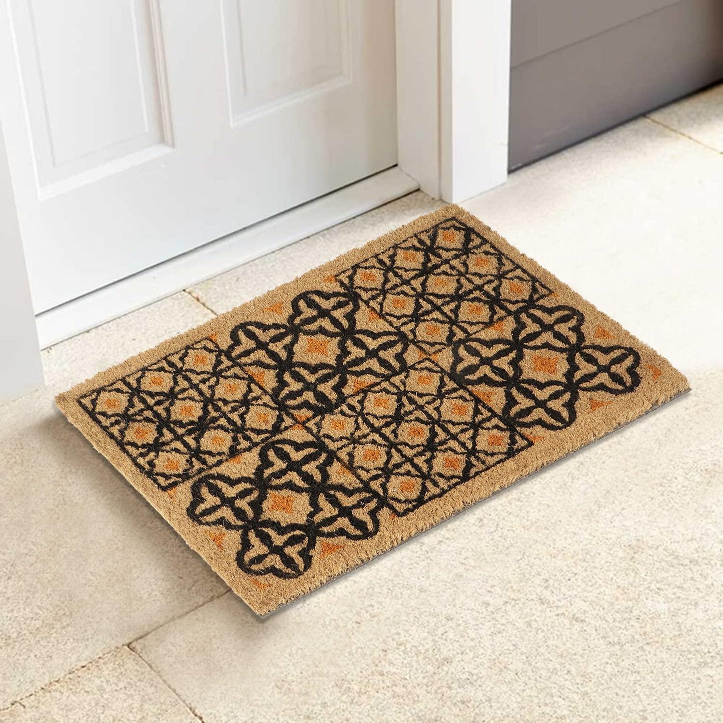 Coir Entrance Door Mat with Anti - Slip PVC Backing - HOKIPO | Har Ghar ka Humsafar