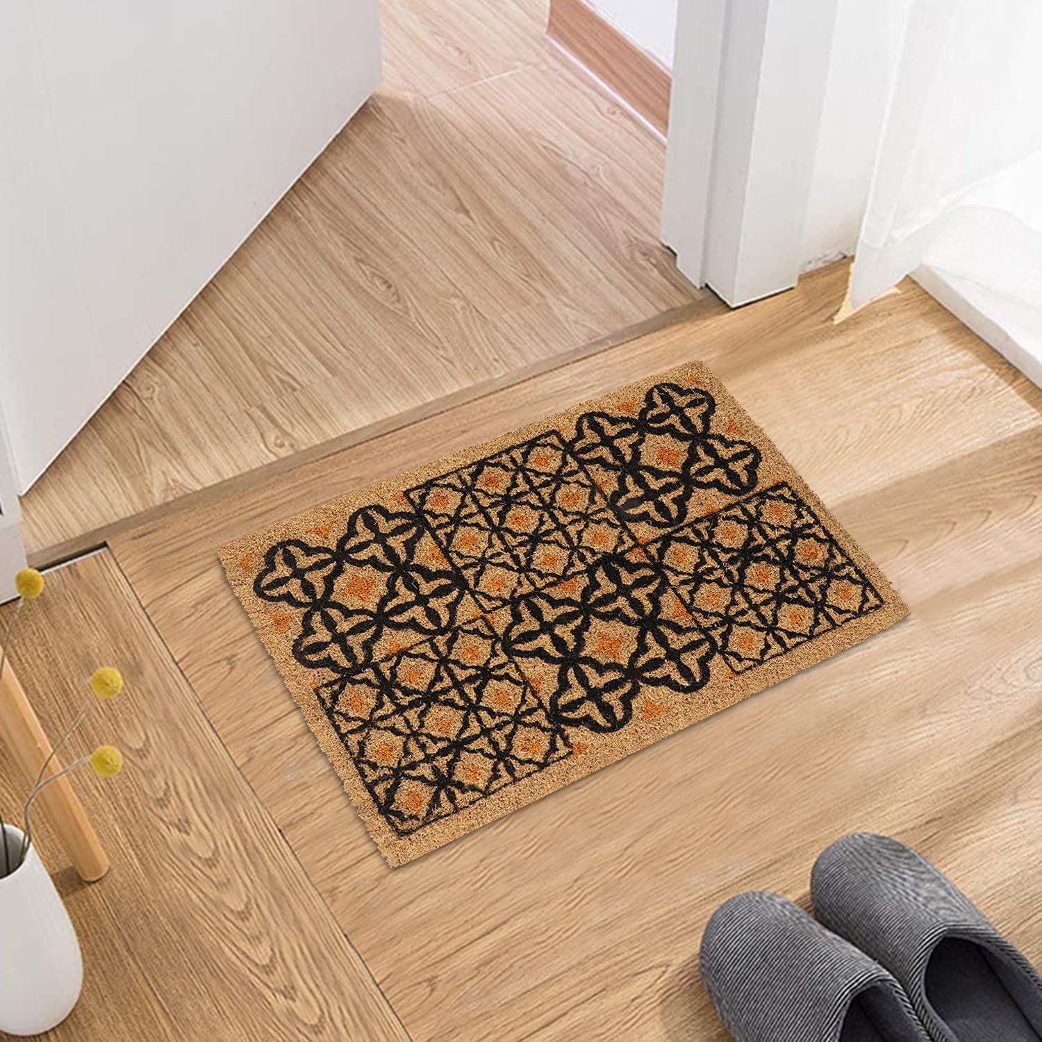 Coir Entrance Door Mat with Anti - Slip PVC Backing - HOKIPO | Har Ghar ka Humsafar