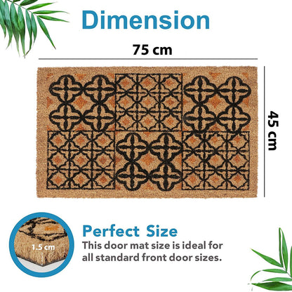 Coir Entrance Door Mat with Anti - Slip PVC Backing - HOKIPO | Har Ghar ka Humsafar