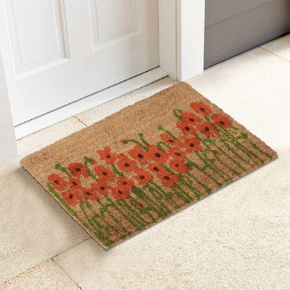 Coir Entrance Door Mat with Anti - Slip PVC Backing - HOKIPO | Har Ghar ka Humsafar