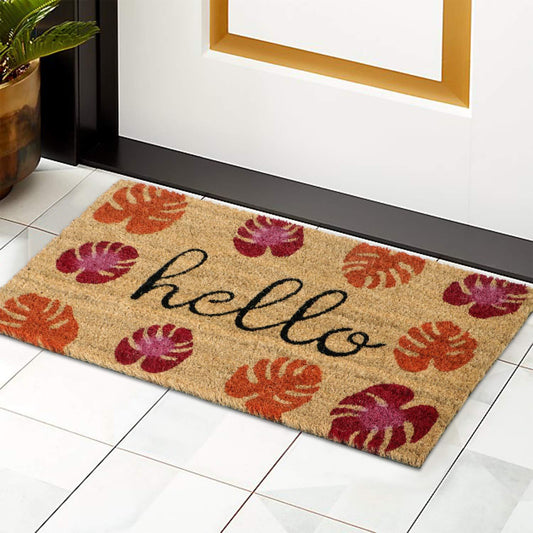 Coir Entrance Door Mat with Anti - Slip PVC Backing - HOKIPO | Har Ghar ka Humsafar