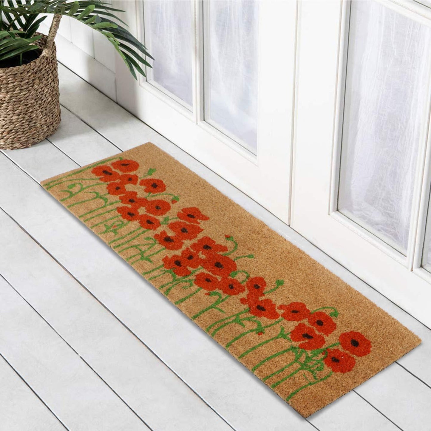 Coir Entrance Door Mat with Anti - Slip PVC Backing - HOKIPO | Har Ghar ka Humsafar