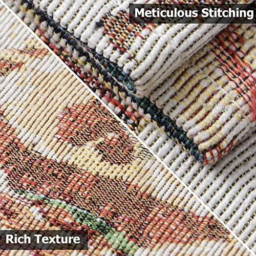 Cotton Jacquard Dining Table Mats, Multicolor Tribal Women - HOKIPO | Har Ghar ka Humsafar