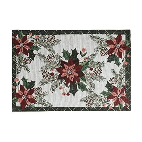 Cotton Jacquard Dining Table Mats, White Floral - HOKIPO | Har Ghar ka Humsafar