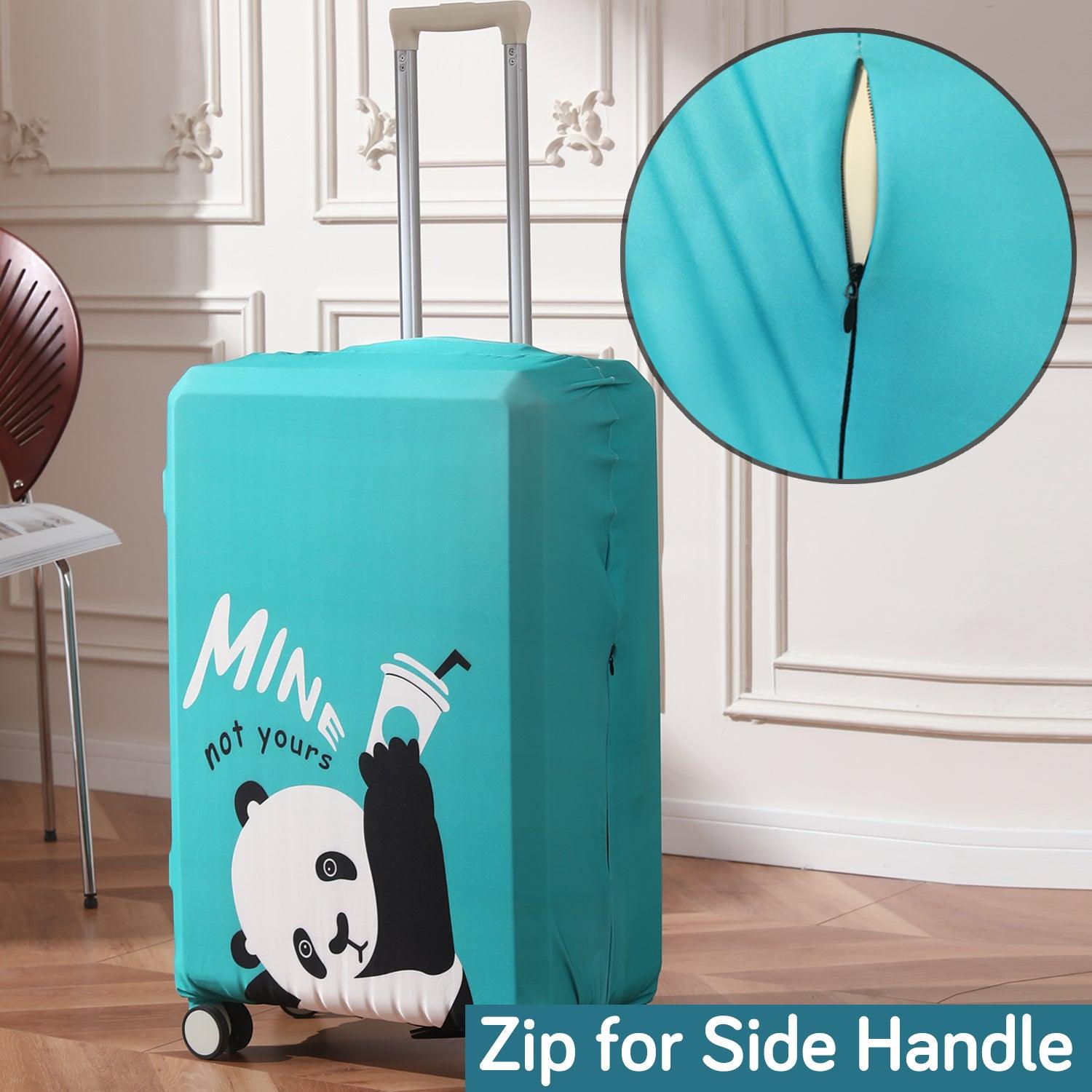 Durable 180 GSM Suitcase Covers S/M/L - Size for Trolley Suitcase, Blue Playful Panda - HOKIPO | Har Ghar ka Humsafar