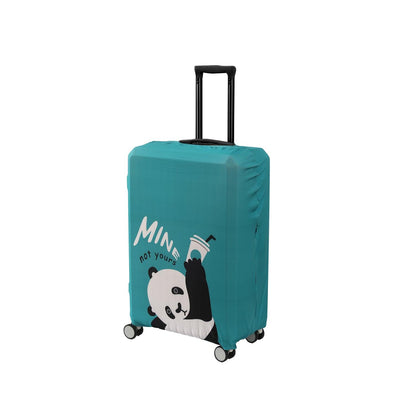 Durable 180 GSM Suitcase Covers S/M/L - Size for Trolley Suitcase, Blue Playful Panda - HOKIPO | Har Ghar ka Humsafar