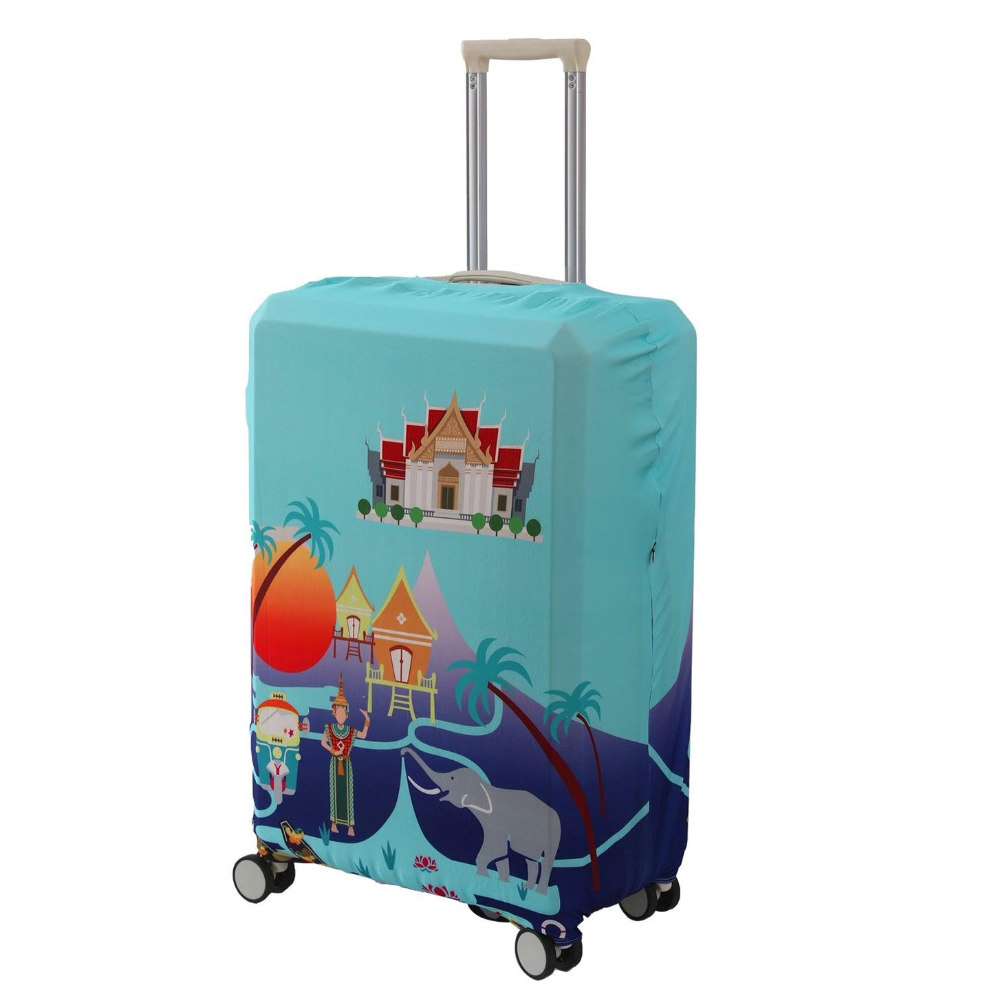 Sky Blue trolly bag cover - HOKIPO | Har Ghar ka Humsafar