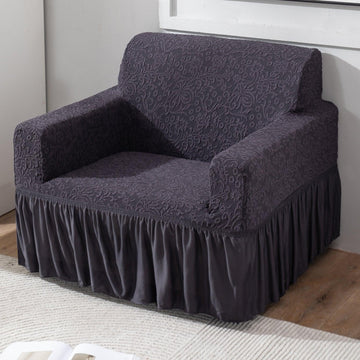 Abbey Grey elegant single seater sofa cover