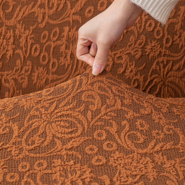 Luxury stretchable designer woven jacquard frill sofa cover