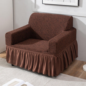Pecan Brown elegant single seater sofa cover