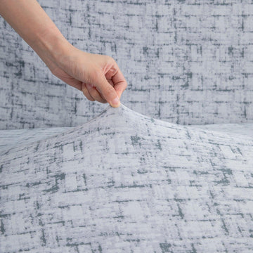 Abstract Grey Lines stretchable dining chair covers
