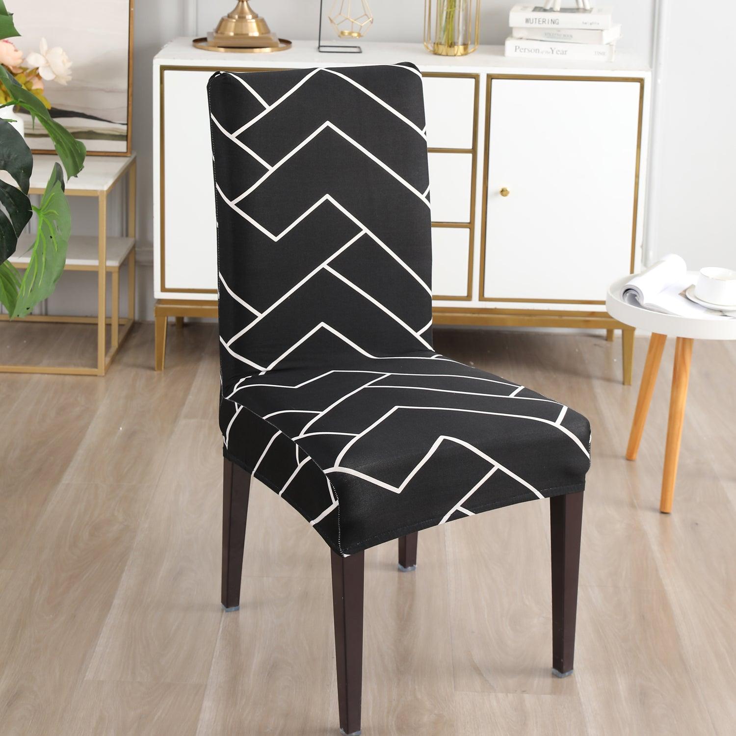 Black Chevron chair covers​ Set