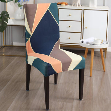 Green Peach Abstarct Print chair covers​ Set