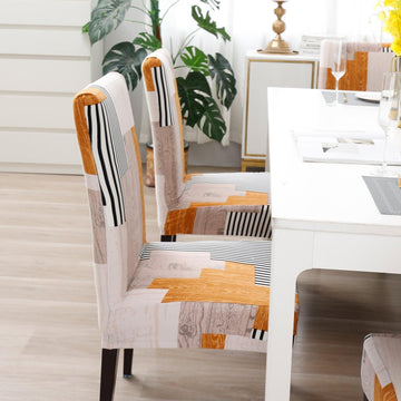 Ivory Linear lines stylish chair cover