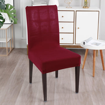 Plain Maroon Print chair covers​ Set