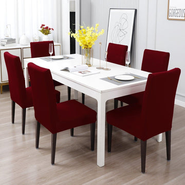 Maroon Print chair Covers in set of 1,2,4, & 6 (edited) 