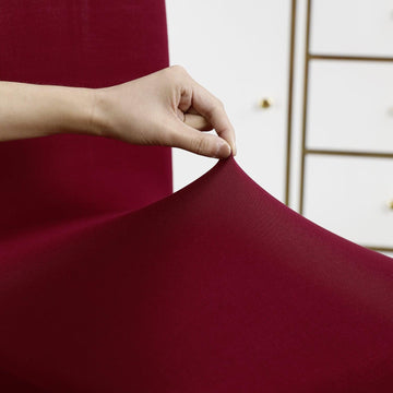 Maroon Print stretchable dining chair covers