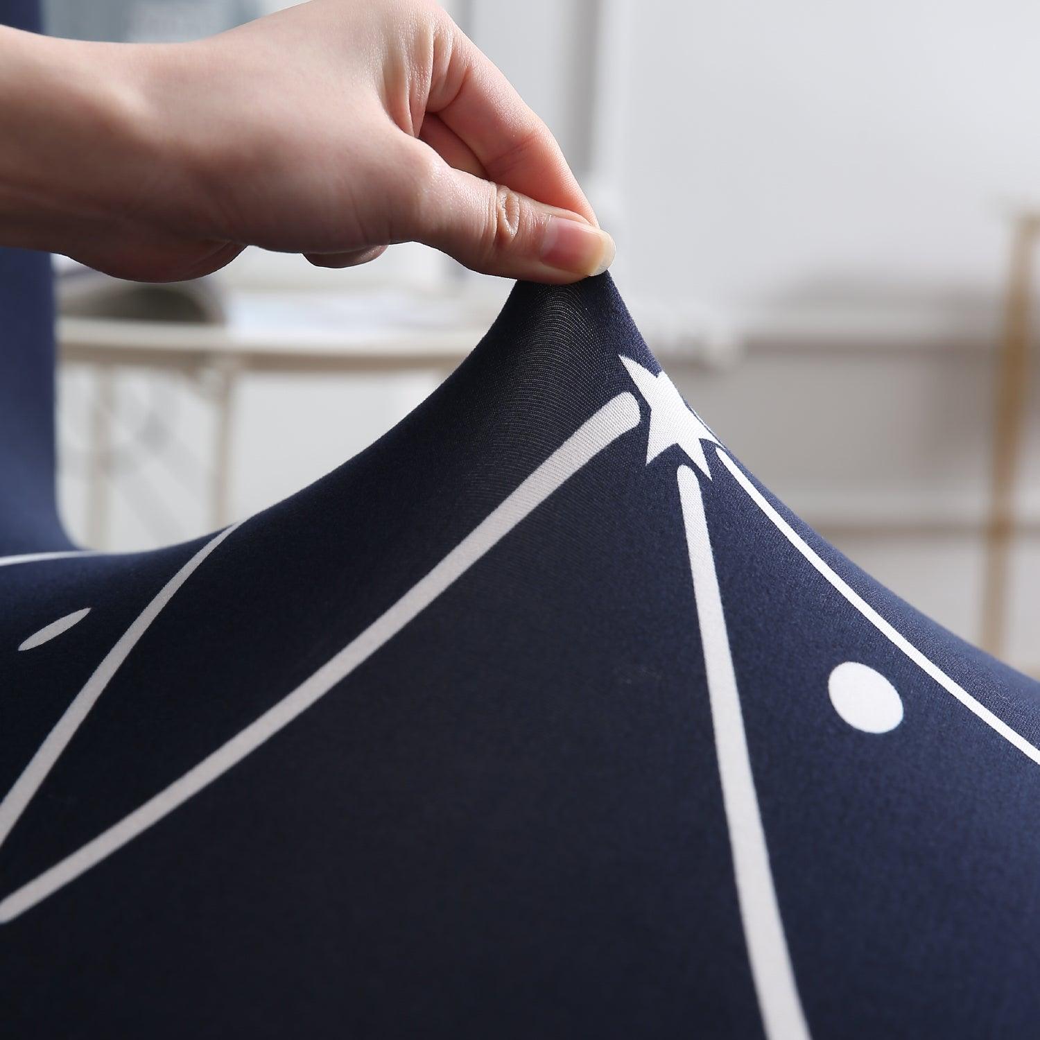 Midnight Blue stretchable dining chair covers
