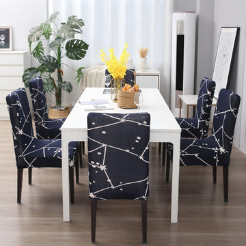 Midnight Blue dining chair cover 6 seater