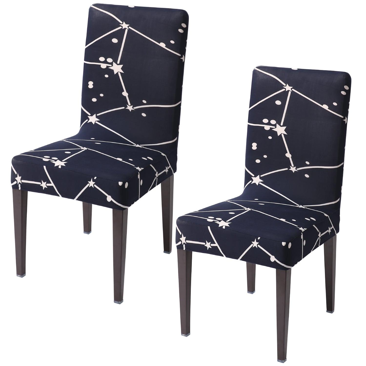 Midnight Blue elastic chair covers set of 2