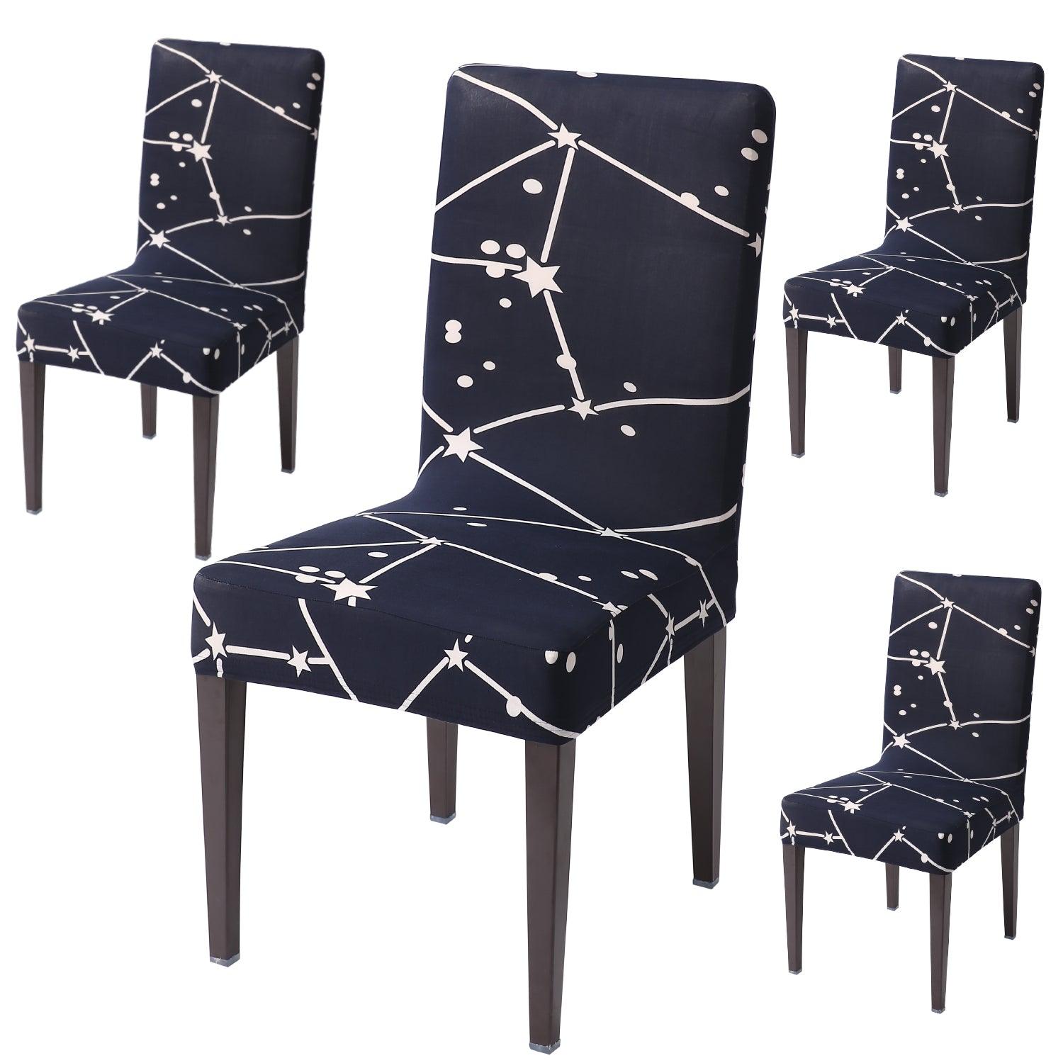 Midnight Blue dining chair covers set of 4