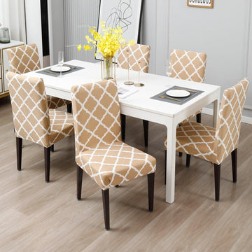 Moroccan Beige dining chair covers​ Set