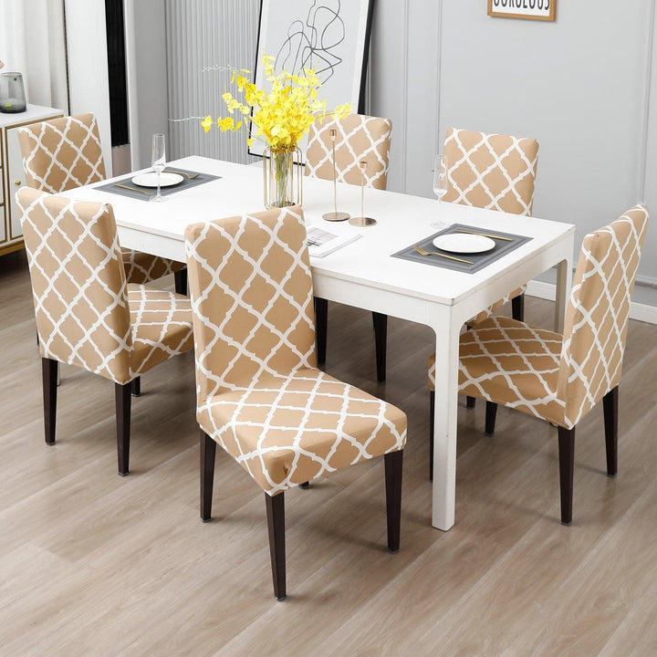 Moroccan Beige dining chair covers​ Set