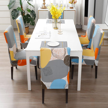 Multicolor Pebbles chair Covers in set of 1,2,4, & 6 (edited) 