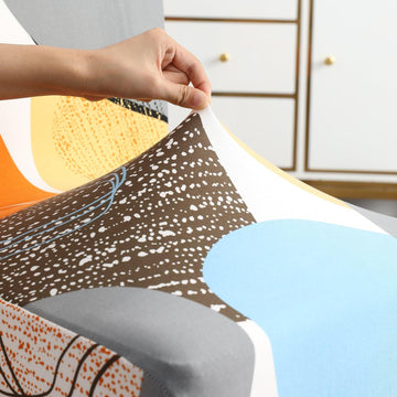 Multicolor Pebbles stretchable dining chair covers
