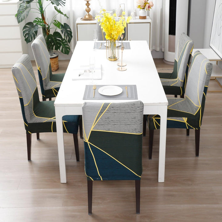 Seaweed Geometric Abstract dining chair covers​ Set
