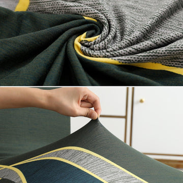Features of Seaweed Geometric Abstract Colour elastic chair cover sets