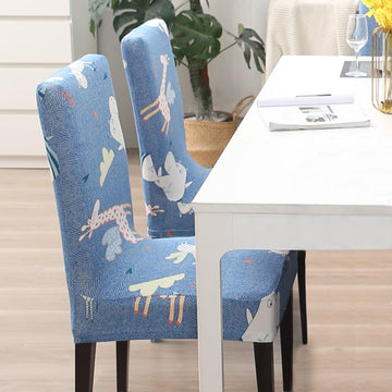 Sky Blue Happy Animals stylish chair cover