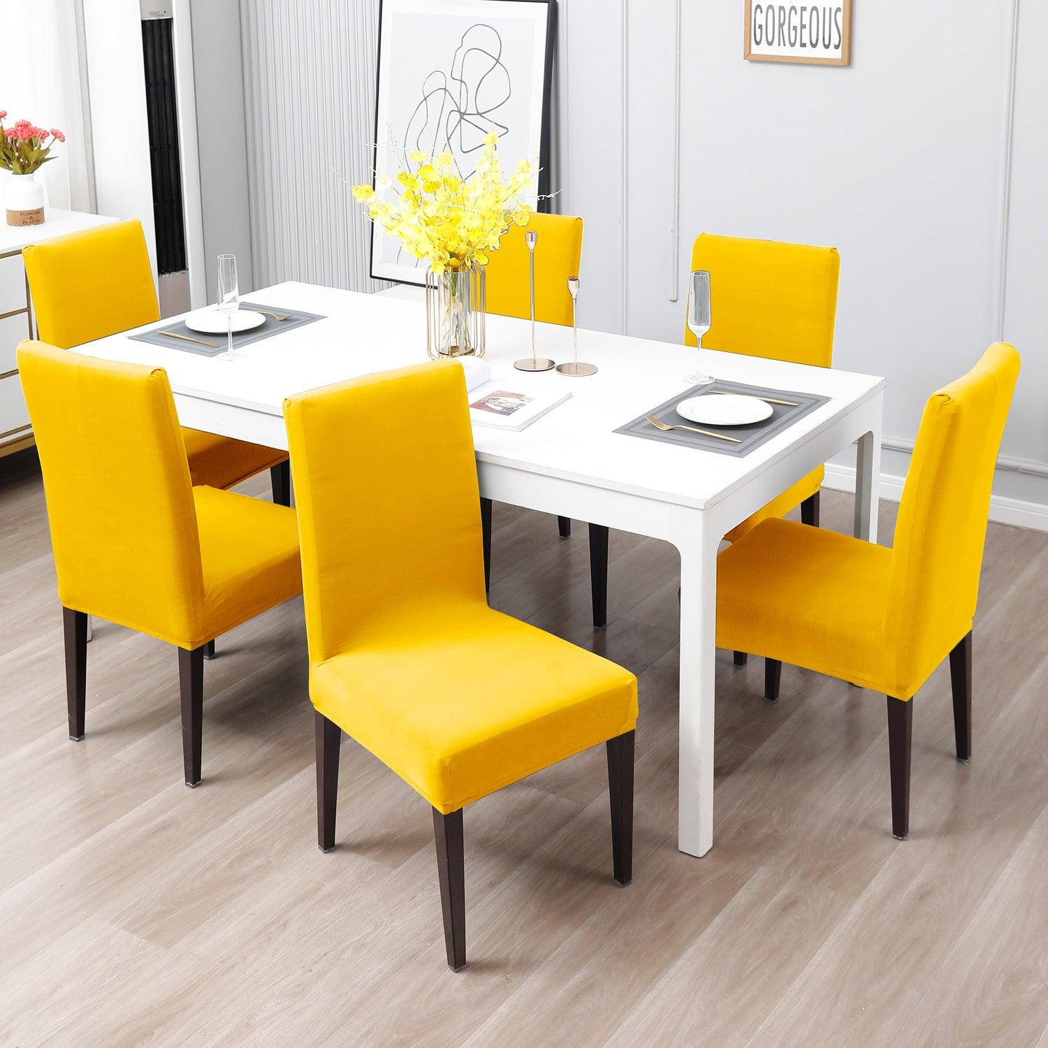 Sunny Yellow Print stylish chair cover