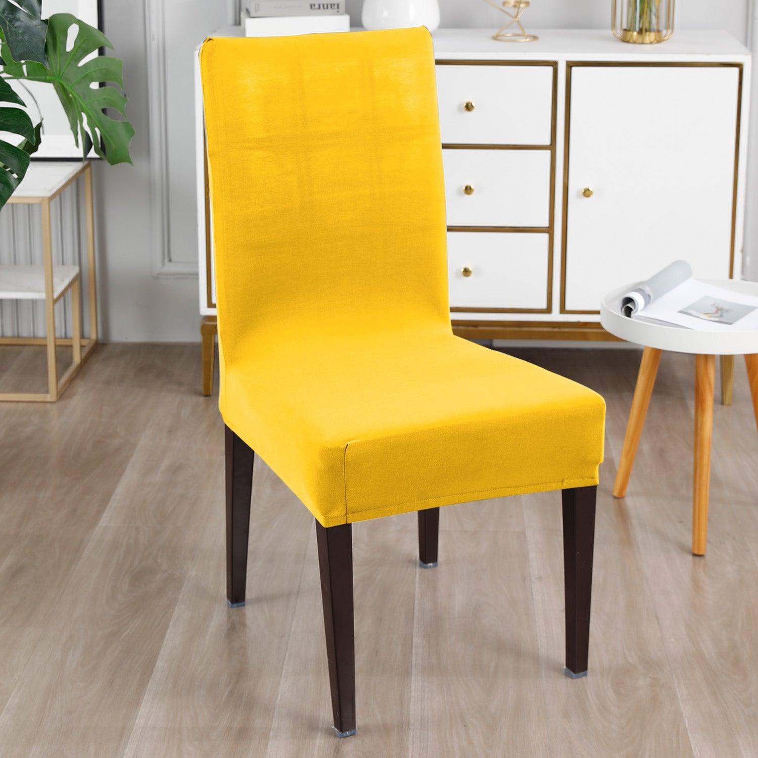 Sunny Yellow Print chair covers​ Set