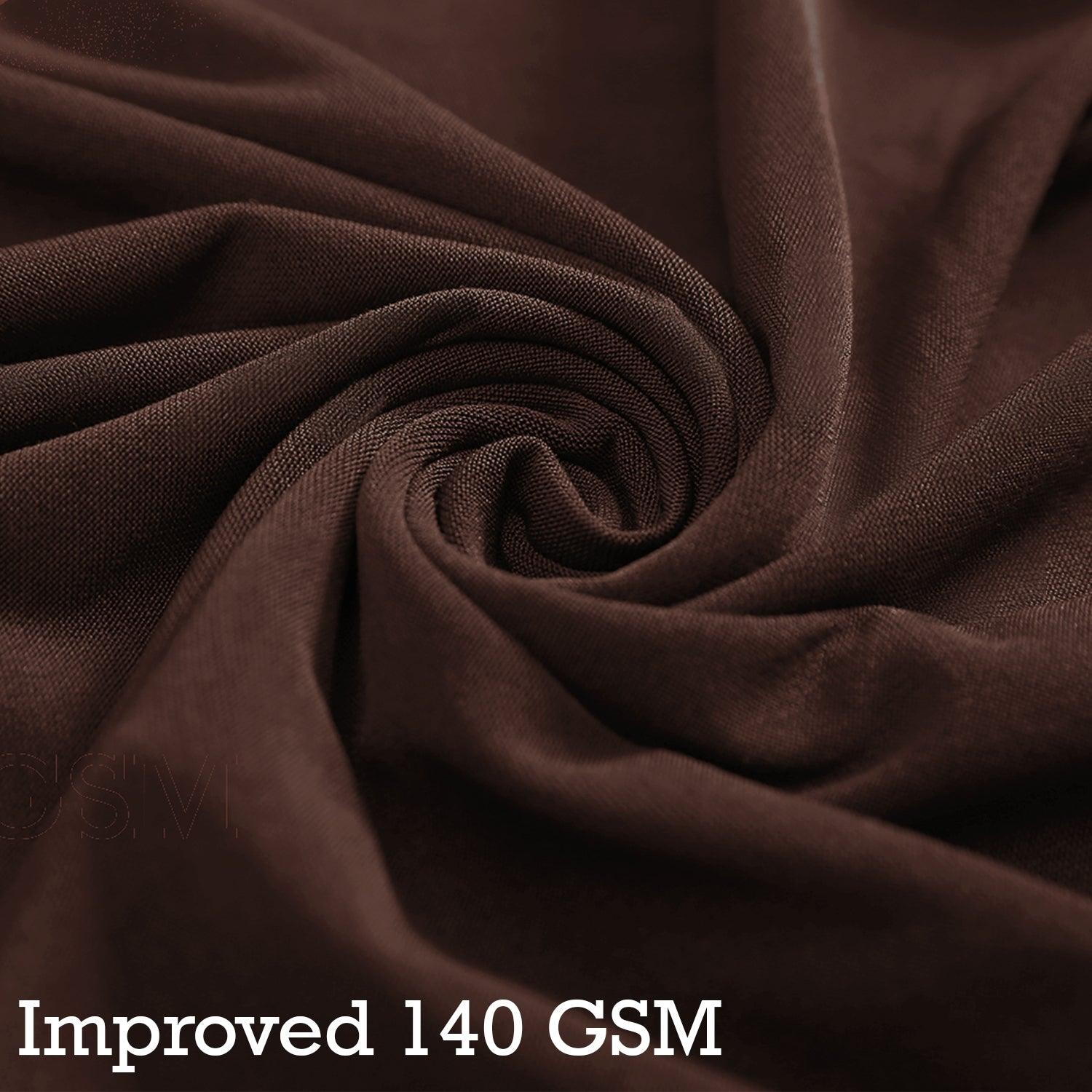 Elastic Stretchable Dining Chair Cover with Frill, Chocolate Brown - HOKIPO | Har Ghar ka Humsafar