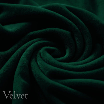 Elastic Stretchable Premium Velvet Dining Chair Cover, Hunter Green - HOKIPO | Har Ghar ka Humsafar