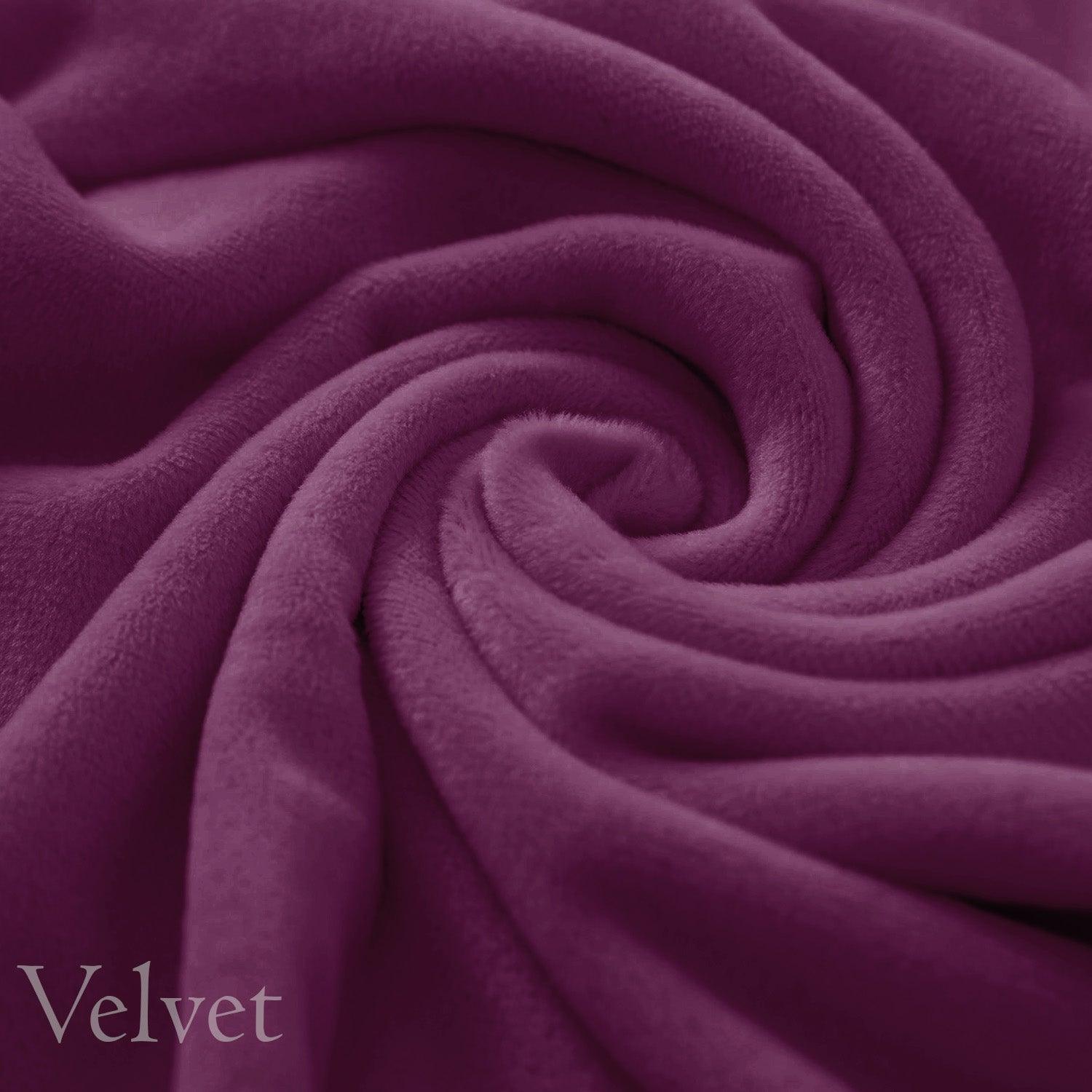 Elastic Stretchable Premium Velvet Sofa Cover, Purple - HOKIPO | Har Ghar ka Humsafar