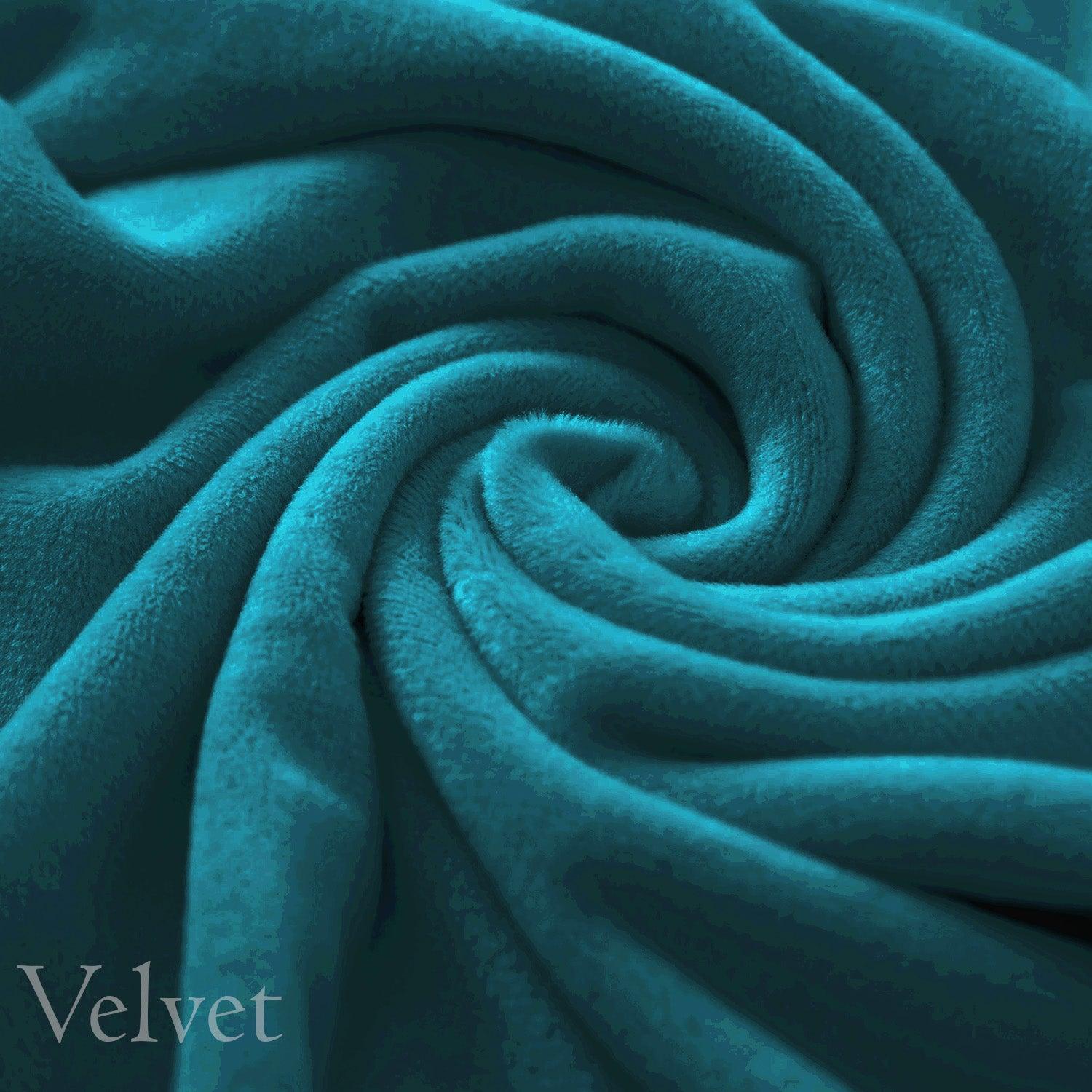 Elastic Stretchable Premium Velvet Sofa Cover, Turquoise - HOKIPO | Har Ghar ka Humsafar