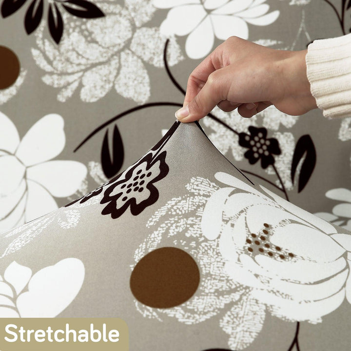 Modern Feather Brown colour Floral Print stretchable recliner cover
