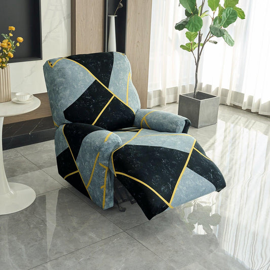 Buy Multicolor Abstract Geometry print Elastic stretchable recliner chair covers