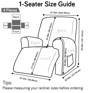 Guide on how to measure your recliner chair size for elastic recliner cover
