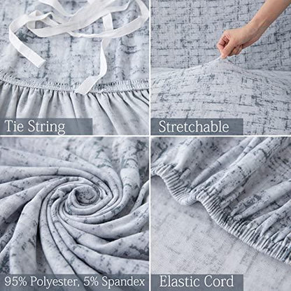 Elastic Stretchable Printed Sofa Cover, Abstract Grey Lines - HOKIPO | Har Ghar ka Humsafar