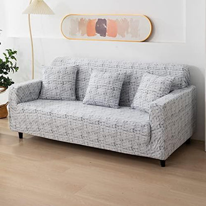 Elastic Stretchable Printed Sofa Cover, Abstract Grey Lines - HOKIPO | Har Ghar ka Humsafar