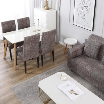 Buy Abstract Lines Brown Print Matching elastic covers for chairs and sofas