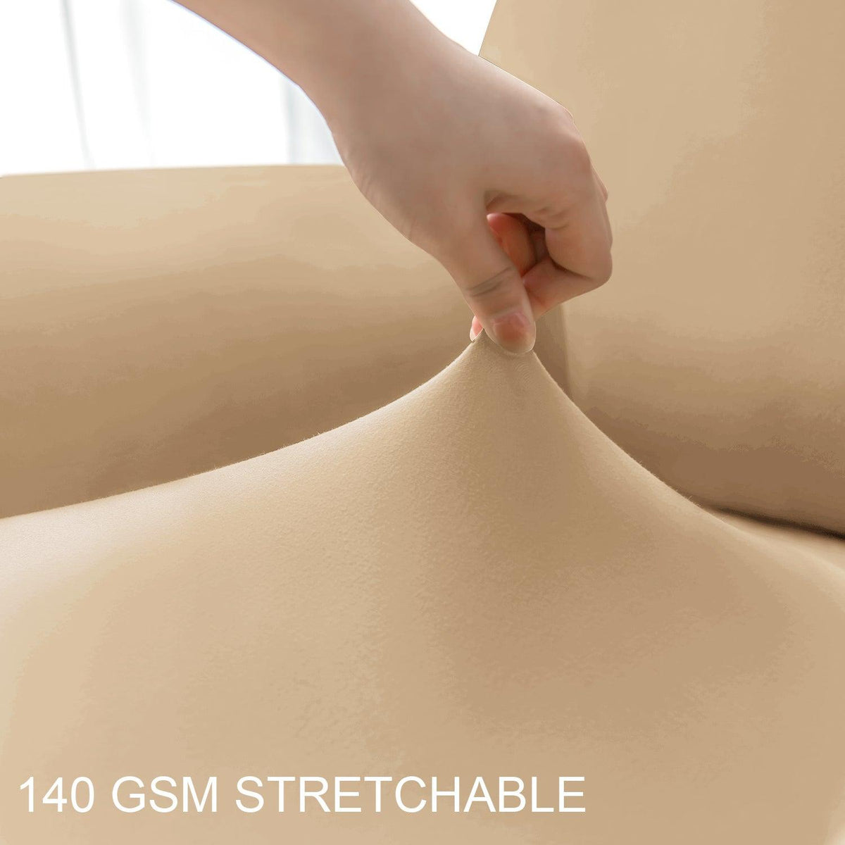 Modern Beige Colour stretchable recliner cover
