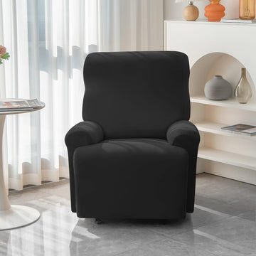 Black Colour elastic full fitted recliner chair covers​ 

