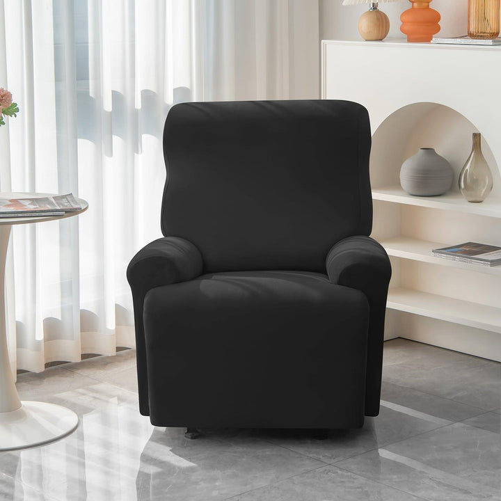 Black Colour elastic full fitted recliner chair covers​ 
