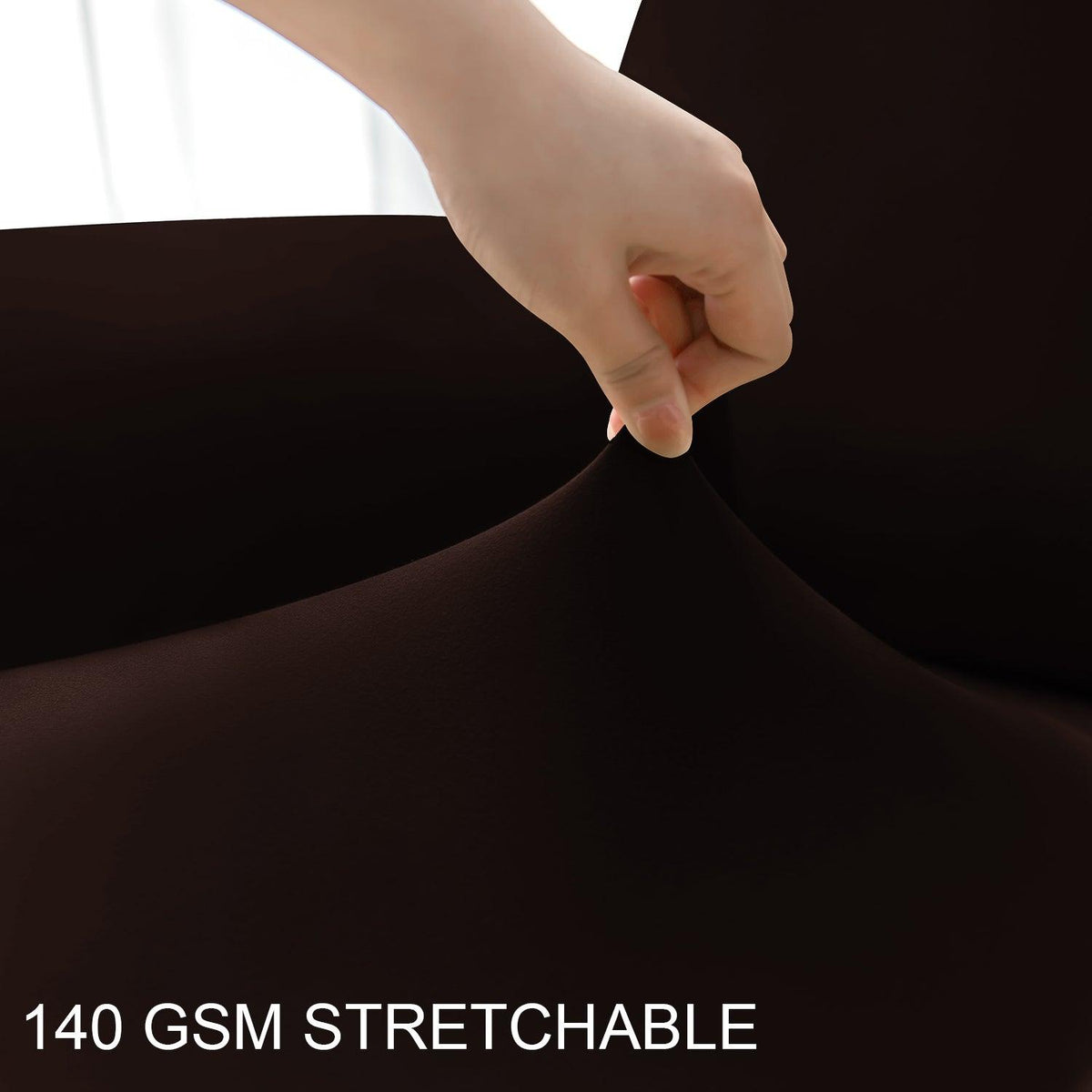Stylish Coffee Colour stretchable polyester recliner cover
