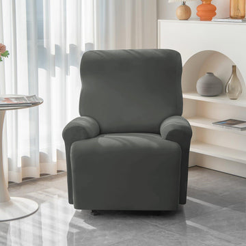 Elastic Stretchable Recliner Sofa Cover, Grey - HOKIPO | Har Ghar ka Humsafar