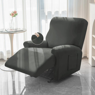 Buy elegant Grey Colour Elastic stretchable recliner chair covers​
